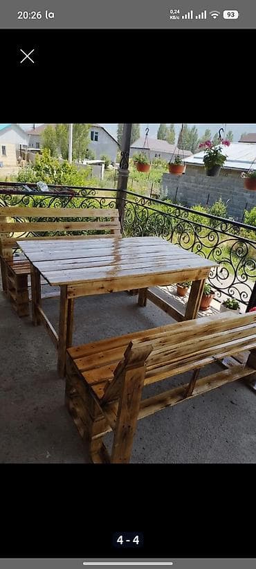 Комплект садовой мебели, Дерево