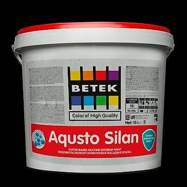 Фасадная силиконовая краска Betek Aqusto Silan в ведре объемом 15