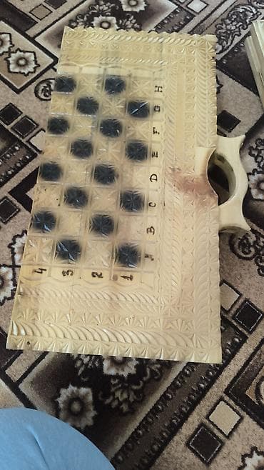 турист 3: Резная деревянная доска 3-в-1: нарды, шахматы и шашки - Материал — 3