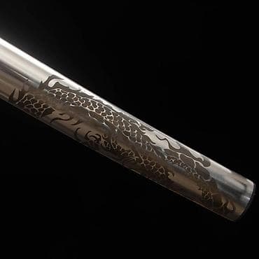 катана деревянная: Катана Белая катана с железной ножной. Уникальный принт на лезвии и — 2