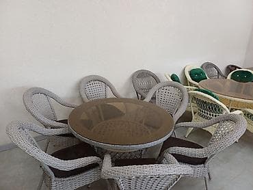 Комплект садовой мебели, Стол, Ротанг