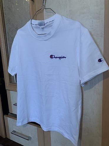 Мужская футболка, M, Champion, Новый, цвет - Белый, Самовывоз, Платная доставка