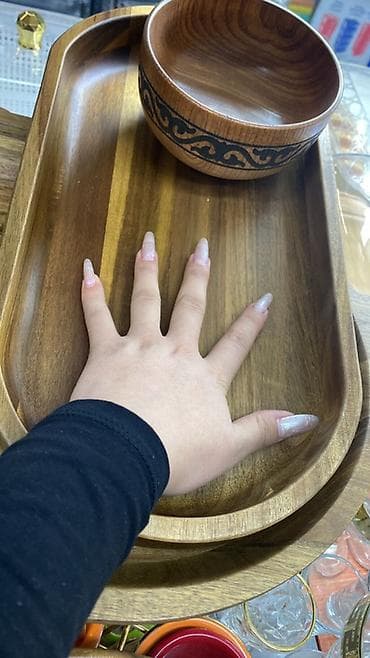 Бамбуковые и деревянные сервировочные блюда/тарелки - Материал — 8