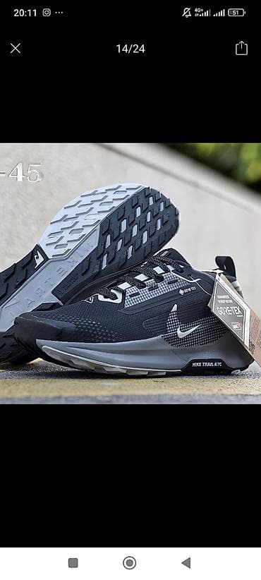 Эркектердин кроссовкасы, 42, Nike, Жаңы, түсү - Кара, Өзү алып кетүү, Акылуу жеткирүү