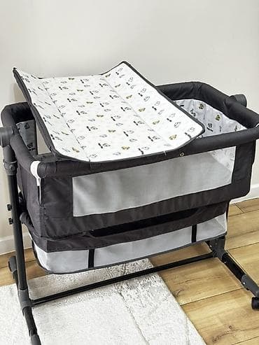 кровати двух спальни: Детская приставная кроватка, Новый, С колесиками — 3