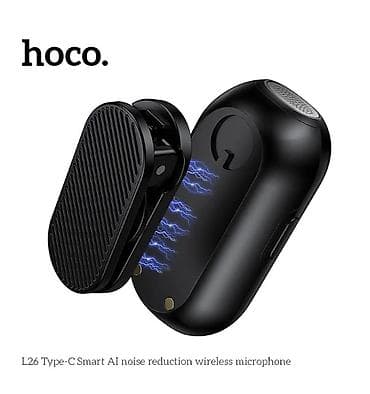 Петличные микрофоны: Беспроводной петличный микрофон HOCO L26 SMART AI ENC Стильный и — 5