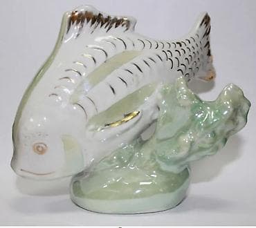 Көркөм өнөр жана коллекциялоо: Фарфоровая статуэтка «Рыба» - Материал: керамика/фарфор, глазурь. - — 2