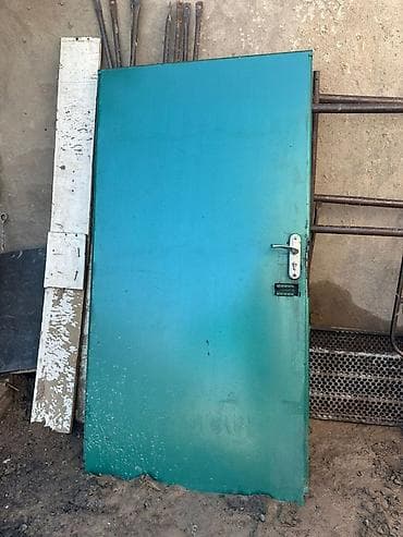 Дверь для хозяйственных помещений и складов, Б/у, Металлическая, Одностворчатая