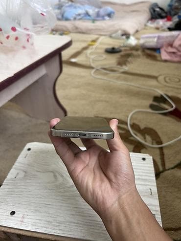 iphone 6: IPhone 16 Pro Max, Б/у, 256 ГБ, Natural Titanium, Защитное стекло, Чехол, Кабель, 91 % — 3
