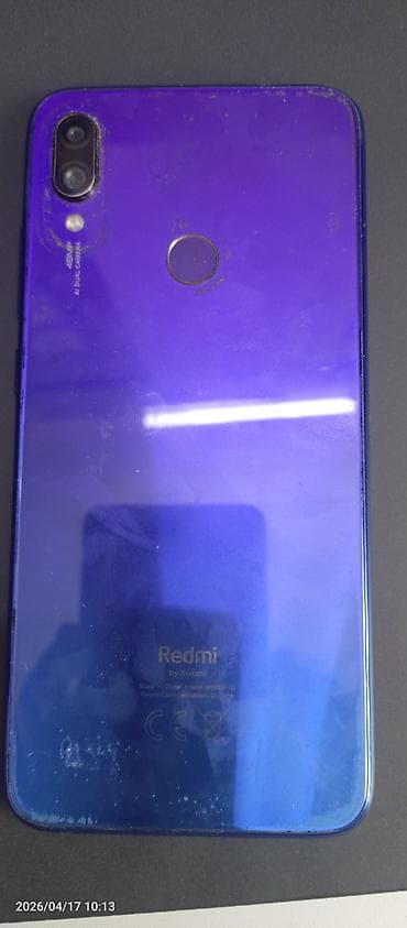 bud e2: Redmi, Redmi Note 7, Б/у, 128 ГБ, цвет - Синий, 2 SIM — 2