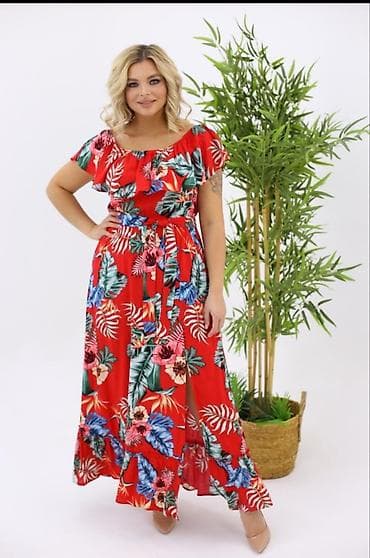 красные джинсы: Сарафан . Штапель. Размеры: 54 56 — 4