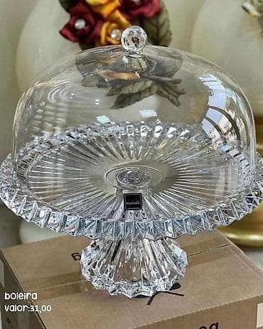 стаканы хрусталь: Кристальная менажница/подставка для десертов ROGASKA - Материал — 3