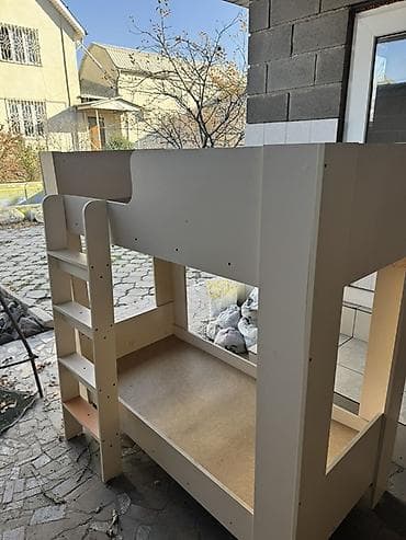 Двухъярусная детская кровать, ЛДСП, цвет - Бежевый