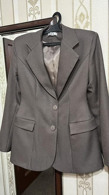 цвет светло: Женский пиджак LIZA, классический крой - Цвет: серо-табачный — 2