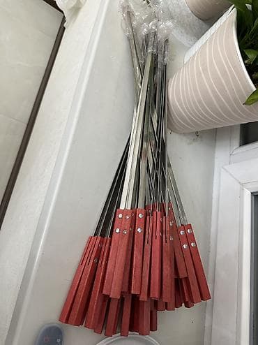 Садовая мебель: Набор шампуров для шашлыка - Материал рабочей части: нержавеющая — 2