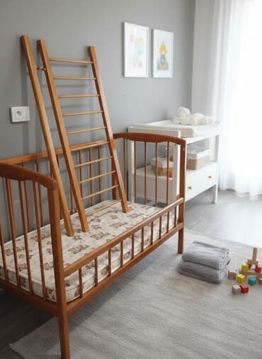 каркасные бассейны б у: Детская кроватка-манеж из массива дерева. - Классическая модель с — 1