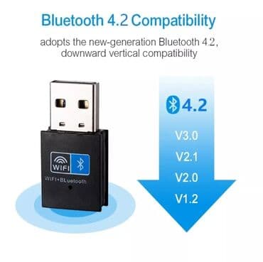 wifi адаптеры для пк: 2в1 USB адаптер Wi-Fi + Bluetooth 4.2. Новый. Не требует установки — 3