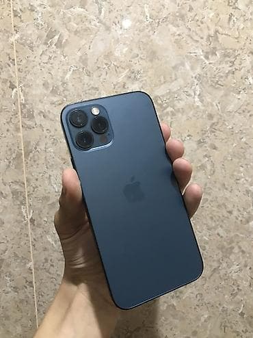 IPhone 12 Pro, Б/у, 256 ГБ, Pacific Blue, Защитное стекло, Кабель, 100 %