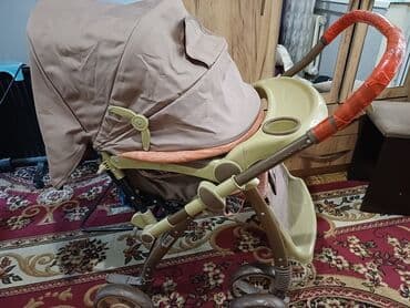 купить коляска: Коляска, цвет - Коричневый, Б/у — 1