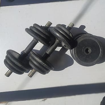 Разборные гантели с набором блинов Комплект: - 2 гантельных грифа с