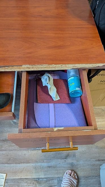 стол для компьютера бу: Компьютерный стол, Б/у, С полками — 1