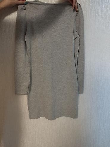 slim patch original: Повседневное платье, Осень-весна, Короткая модель, Хлопок, Прямое, S — 2