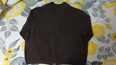 Кардиган на молнии, женский/унисекс - Цвет: темно-коричневый - Фасон