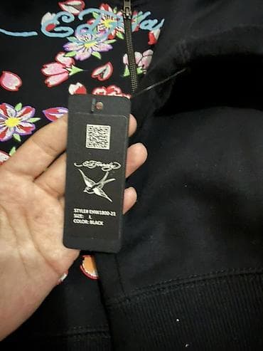 nike tech flece: Короткое худи на молнии Ed Hardy Оригинал с этикеткойни разу не — 3