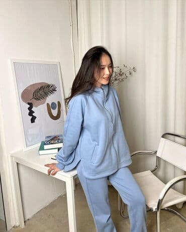 купить спортивный костюм женский недорого от производителя: Спортивный костюм, Худи, Турция, На молнии, L — 1