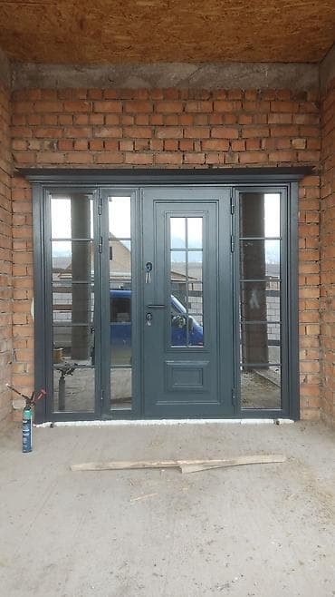 стиль милитари: Бронированные двери на заказ, Для частного дома, Другое количество створок, Кыргызстан, С глазком, Бесплатный замер, Бесплатная доставка, Бесплатная установка — 7