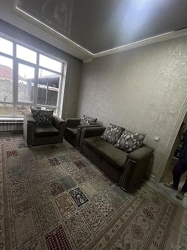 диваны талас: Комплект мягкой мебели, Б/у, цвет - Коричневый — 1