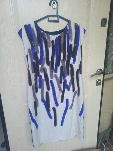 короткое трикотажное платье с длинным рукавом: Повседневное платье, Турция, Лето, M — 11