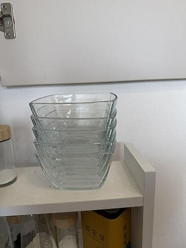 solutions elementary: Набор стеклянных мисок, 8 шт - Материал: прозрачное закалённое стекло — 1