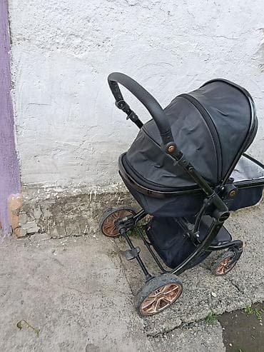 коляска hot mom: Прогулочная коляска LUXMOM (черная с бронзовыми элементами) - — 4