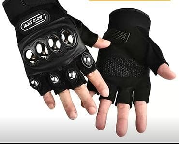 куплю вело: Перчатки для мото/велоспорта с защитой костяшек (половинные, без — 2