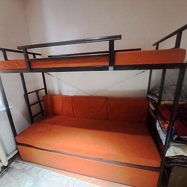 диван кроват: Двухъярусная кровать, С выкатной системой — 4