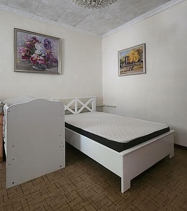 Үй жана бакча: Бир жарым керебет, Каркастын материалы: Жыгачтан жасалган, Колдонулган, узуну - 200 см, Туурасы: 120 см — 3