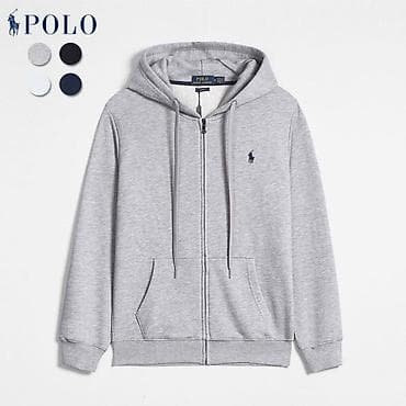 Мужская толстовка, XL, Polo Ralph Lauren, Новый, цвет - Серый, Платная доставка, Самовывоз