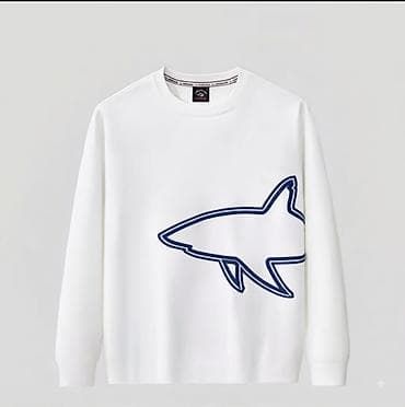 толстовка флисовая: Мужская толстовка, L, Paul Shark, Новый, цвет - Белый, Платная доставка — 1