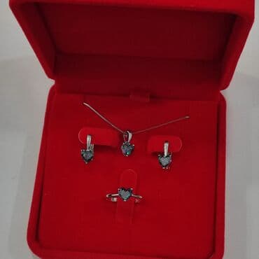 набор пандора: Серебряный Набор+ Цепочка Сердочка Дизайн под Пандора Размеры — 1