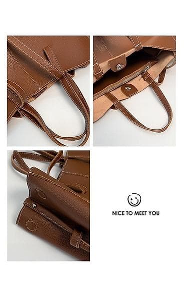 детская косметичка: Сумка-тоут с косметичкой, цвет карамельно-коричневый. - Материал — 2