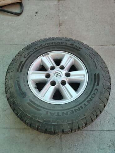 шины на внедорожник: Колеса в сборе 255 / R 15, Всесезонная, Б/у, Комплект, Внедорожные (АТ/МТ), Литые, отверстий - 6 — 1