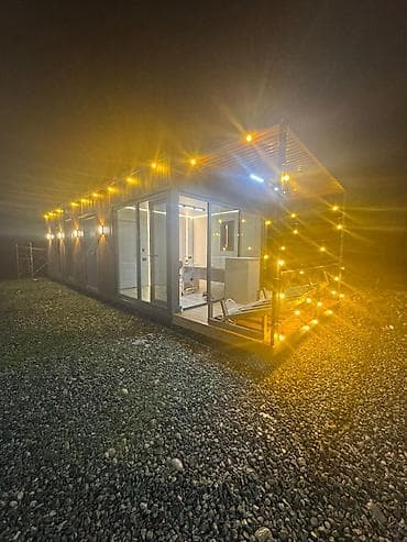 пользовались: Модульный дом с террасой - Планировка: кухня-гостиная, отдельная — 2