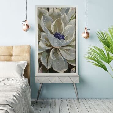 рисунки художников: Название:Магнолия Техника: Шерстяная живопись (фелтинг) Материалы — 1