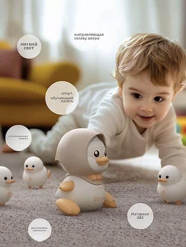 Оюнчуктар: Развивающая игрушка CENVUE “Baby Crawling Toy” — утка-мама +1 утенок — 2