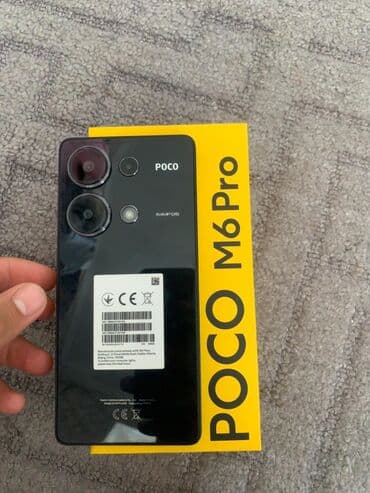 телефоны poko: Poco M6 Pro, Жаңы, 256 ГБ, түсү - Кара, 2 SIM — 1