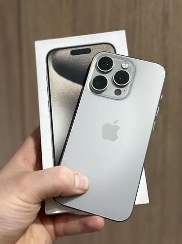 ТВ жана Видео: IPhone 15 Pro, Колдонулган, 256 ГБ, Natural Titanium, Куту, 87 % — 1