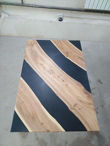 стол из эпоксидки: Кухонный стол, Новый, Прямоугольный, Нераскладной — 5