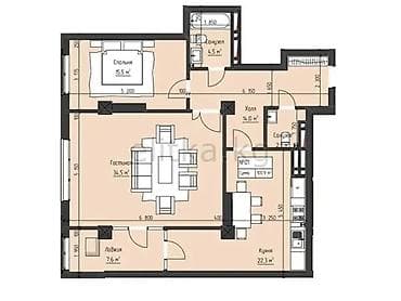 2 комнаты, 85 м², Элитка, Готовая ПСО (под самоотделку)