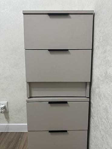 Кийим үчүн комоддор: Кийим үчүн комод, Жаңы, Күзгүсүз, ЛДСП, түсү - Боз, Өзү алып кетүү, Акылуу жеткирүү — 1